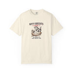 Load image into Gallery viewer, Kitty Biscuits Bakery T‑Shirt — Vintage Cat Baking Graphic Tee