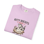 Load image into Gallery viewer, Kitty Biscuits Bakery T‑Shirt — Vintage Cat Baking Graphic Tee