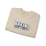 Load image into Gallery viewer, Sweatshirt — "Baking: It's How I Hug" Cozy Baker Crewneck