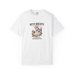 Load image into Gallery viewer, Kitty Biscuits Bakery T‑Shirt — Vintage Cat Baking Graphic Tee