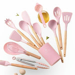 Load image into Gallery viewer, 12-Piece Silicone Cooking Utensil Set – Heat-Safe Tools with Holder