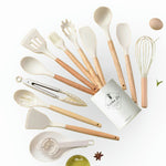 Load image into Gallery viewer, 12-Piece Silicone Cooking Utensil Set – Heat-Safe Tools with Holder