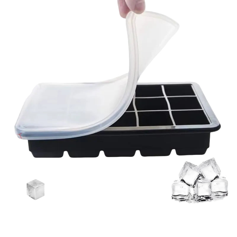 New 15 Grid Silicone Ice Cube Molds Big Tray Mold Ice Cube Maker Reusable Durable Bar Pub Whiskey Cocktail Ice Block Maker Model