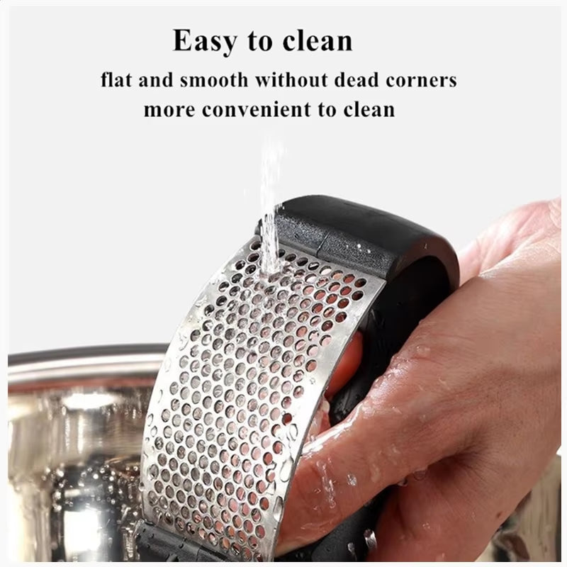 Stainless Steel Garlic Press Mincer Crusher Kitchen Tool Gadget