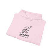 Baking Hoodie – “Baking Is How I Hug” Whisk Graphic Hoodie