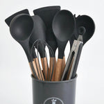 Load image into Gallery viewer, 12-Piece Silicone Cooking Utensil Set – Heat-Safe Tools with Holder