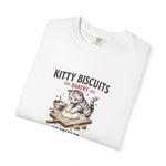 Load image into Gallery viewer, Kitty Biscuits Bakery T‑Shirt — Vintage Cat Baking Graphic Tee