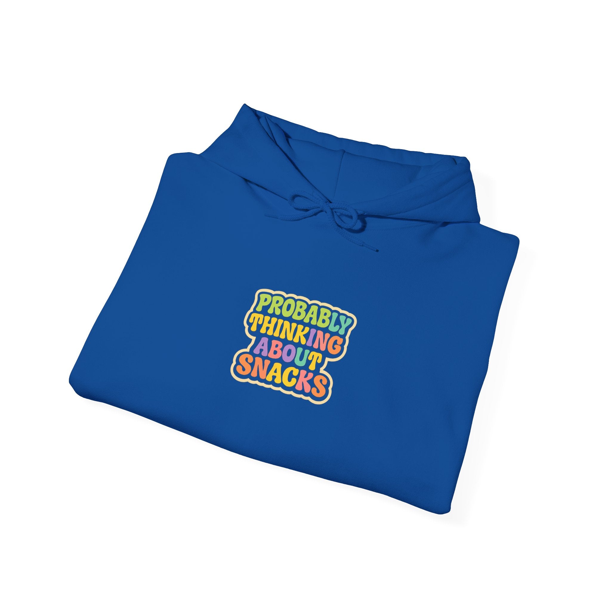 Funny 'Probably Thinking About Snacks' Hoodie – Cute Retro Snack Lover Sweatshirt