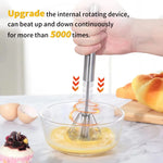 Load image into Gallery viewer, Semi-Automatic Stainless Steel Egg Beater Manual Hand Mixer
