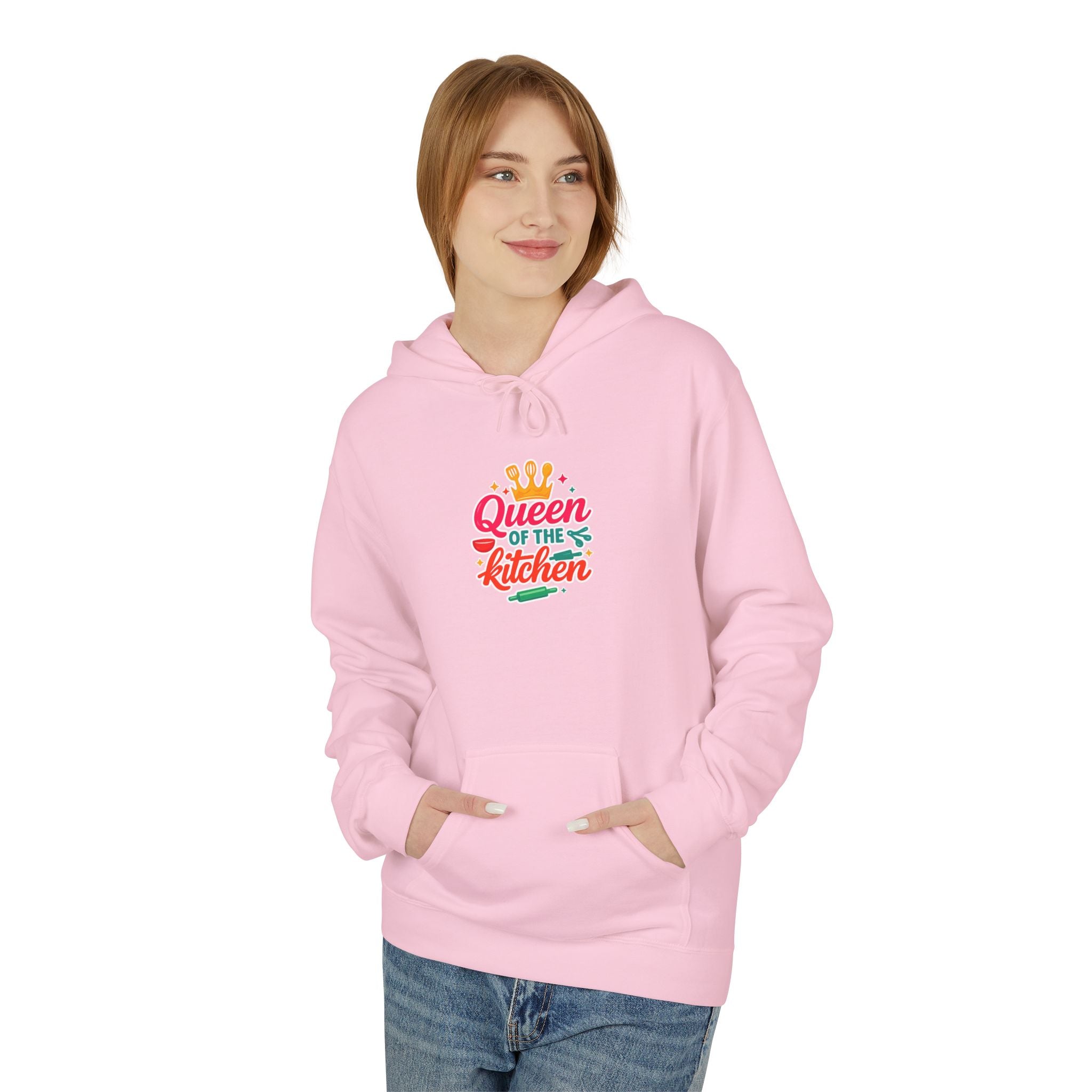 Kitchen Queen Hoodie — "Queen of the Kitchen" Colorful Crown Graphic