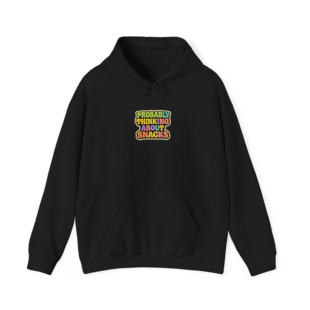 Funny 'Probably Thinking About Snacks' Hoodie – Cute Retro Snack Lover Sweatshirt
