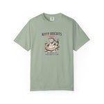Load image into Gallery viewer, Kitty Biscuits Bakery T‑Shirt — Vintage Cat Baking Graphic Tee