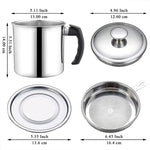 Load image into Gallery viewer, 1.4L Oil Strainer Pot, Fine Mesh, Fast Filtering, Lid
