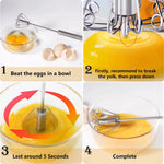 Load image into Gallery viewer, Semi-Automatic Stainless Steel Egg Beater Manual Hand Mixer
