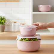 3-Piece Food Storage Container Set – Leak-Resistant Microwave Lids