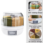 Load image into Gallery viewer, 6KG Rotatable 360 Degree Rice Dispenser Sealed Dry Grain Bucket Dispenser Moisture-Proof Kitchen Food Container Storage Box
