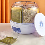 Load image into Gallery viewer, 6KG Rotatable 360 Degree Rice Dispenser Sealed Dry Grain Bucket Dispenser Moisture-Proof Kitchen Food Container Storage Box
