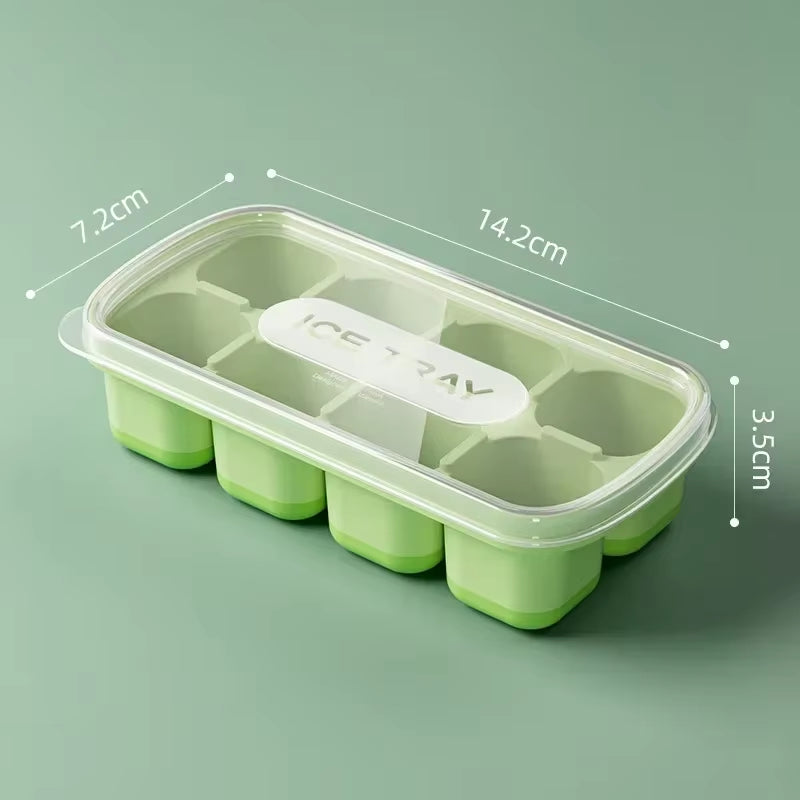 Square Ice Cube Trays Food Freezer Tray Block Ice Cube Molds for Freezer Containers Reusable Ice Maker for Cocktails Whiskey