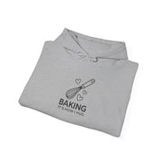 Baking Hoodie – “Baking Is How I Hug” Whisk Graphic Hoodie