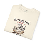 Load image into Gallery viewer, Kitty Biscuits Bakery T‑Shirt — Vintage Cat Baking Graphic Tee