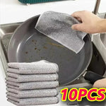 Load image into Gallery viewer, 10Pcs Magic Silver Wire Dishcloth – Thick Microfiber Towel
