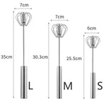 Load image into Gallery viewer, Semi-Automatic Stainless Steel Egg Beater Manual Hand Mixer
