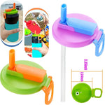Load image into Gallery viewer, Portable Soda Can Lid and Silicone Straw Soda Can Lid Reusable Suitable for Canned Beverages Beer Juice 1Pcs with 2 Straws
