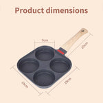 Load image into Gallery viewer, Non-Stick 4-Cup Egg Frying Pan with Lid, Spatula &amp; Brush
