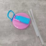 Load image into Gallery viewer, Reusable Soda Can Lid &amp; Silicone Straw Set – Fits Cans &amp; Bottles
