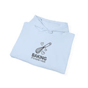 Baking Hoodie – “Baking Is How I Hug” Whisk Graphic Hoodie