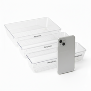 Clear Organizer Trays – Modular Storage Set