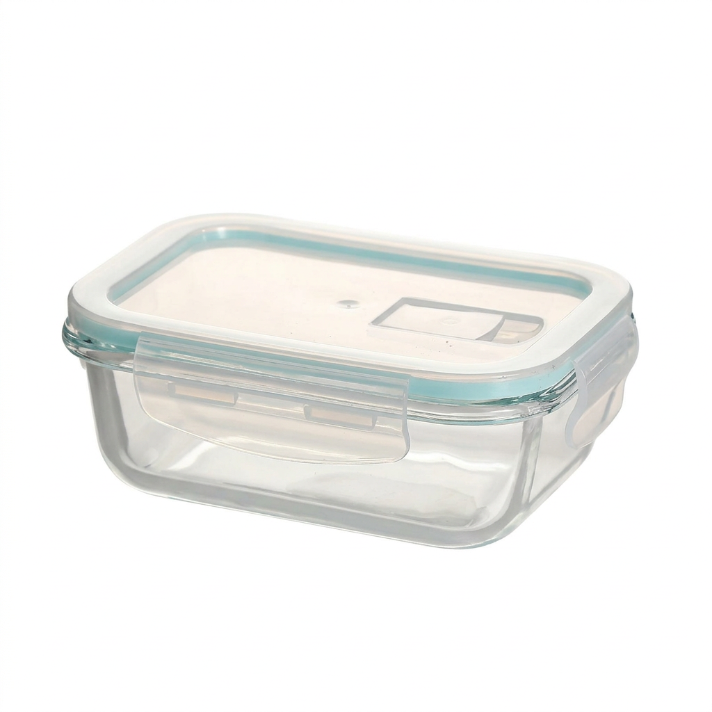 Microwaveable Glass Lunch Box – Durable & Clear Rectangle Design