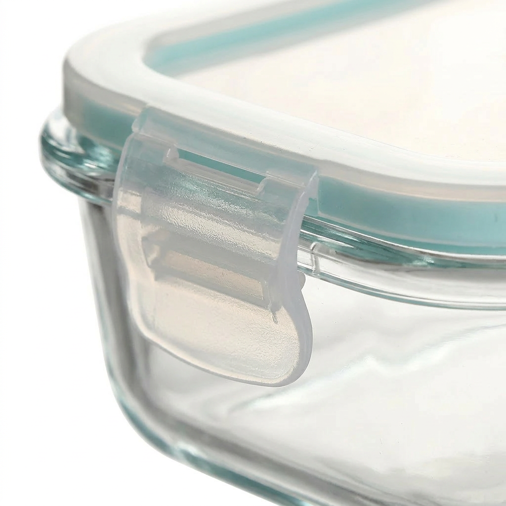 Microwaveable Glass Lunch Box – Durable & Clear Rectangle Design