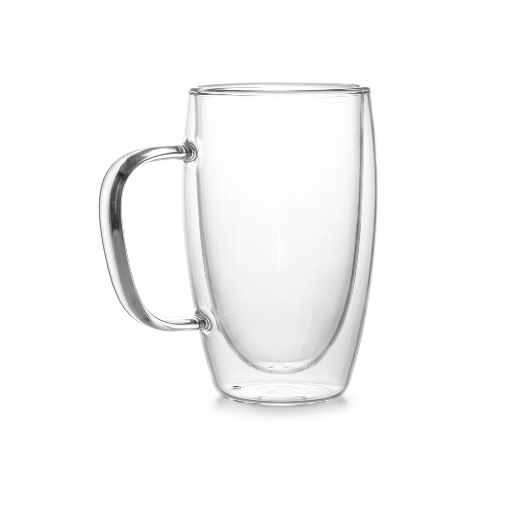 Double Wall Glass Cups – Heat Resistant Transparent Drinkware Set