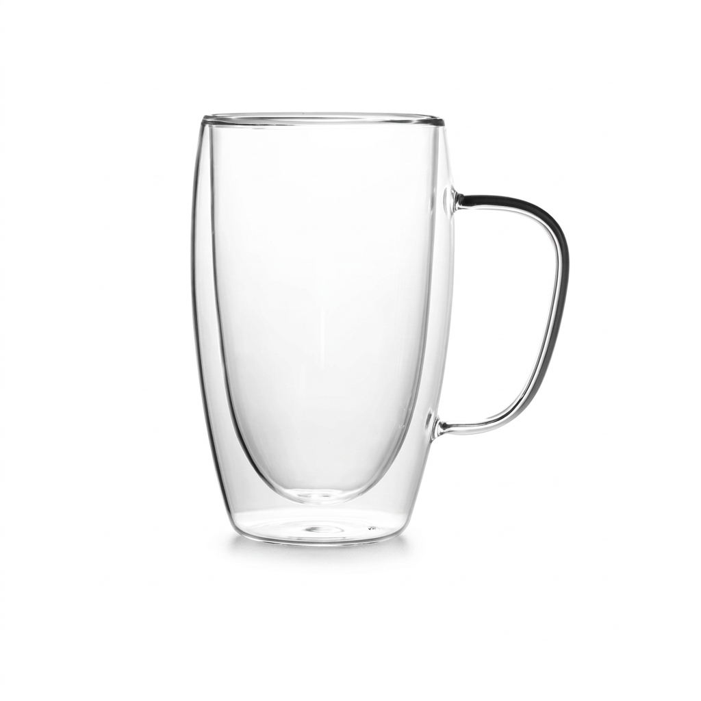 Double Wall Glass Cups – Heat Resistant Transparent Drinkware Set