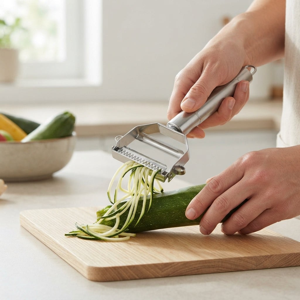 Stainless Steel Vegetable Peeler – Easy Prep with Julienne Grater