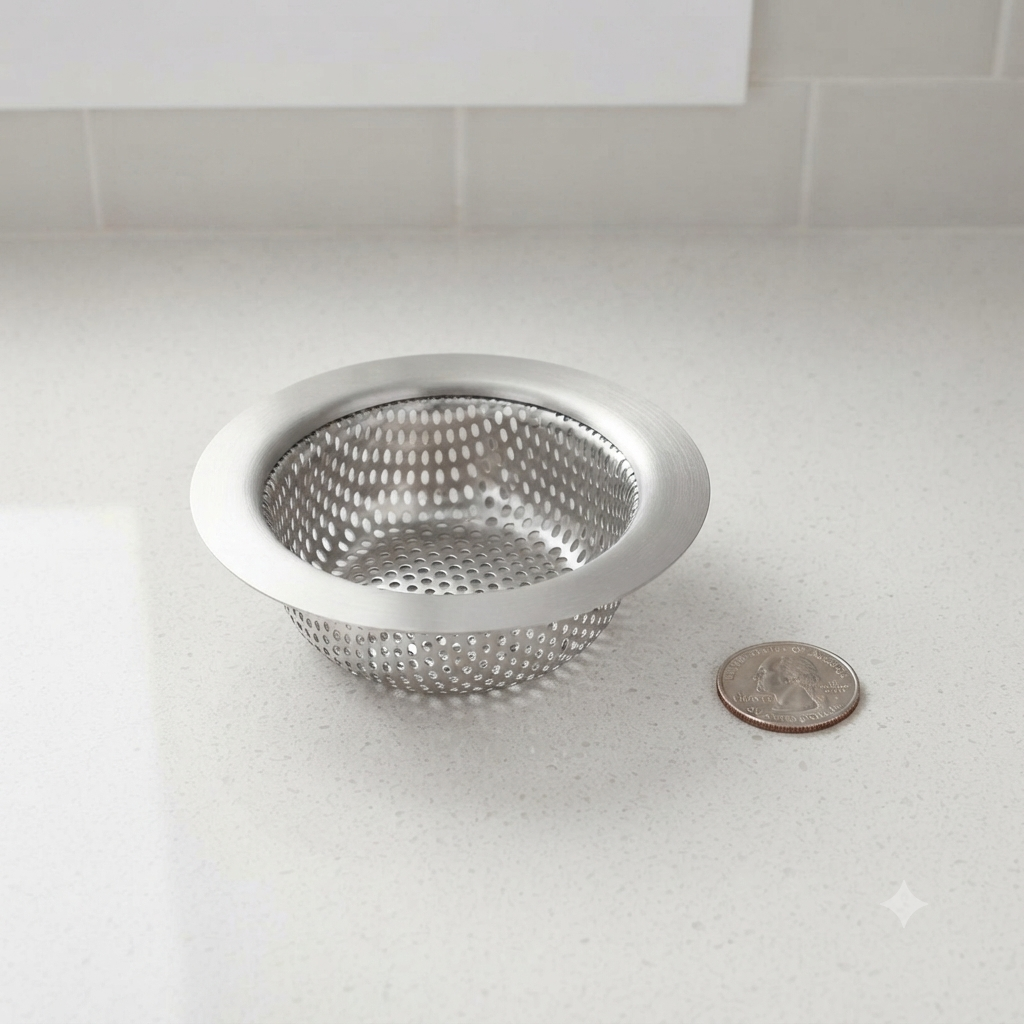 Stainless Steel Sink Strainer Set – Clog Prevention with Durable Mesh