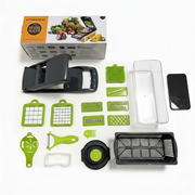 16-in-1 Vegetable Chopper – Fast Prep Set with Stainless Steel Blades