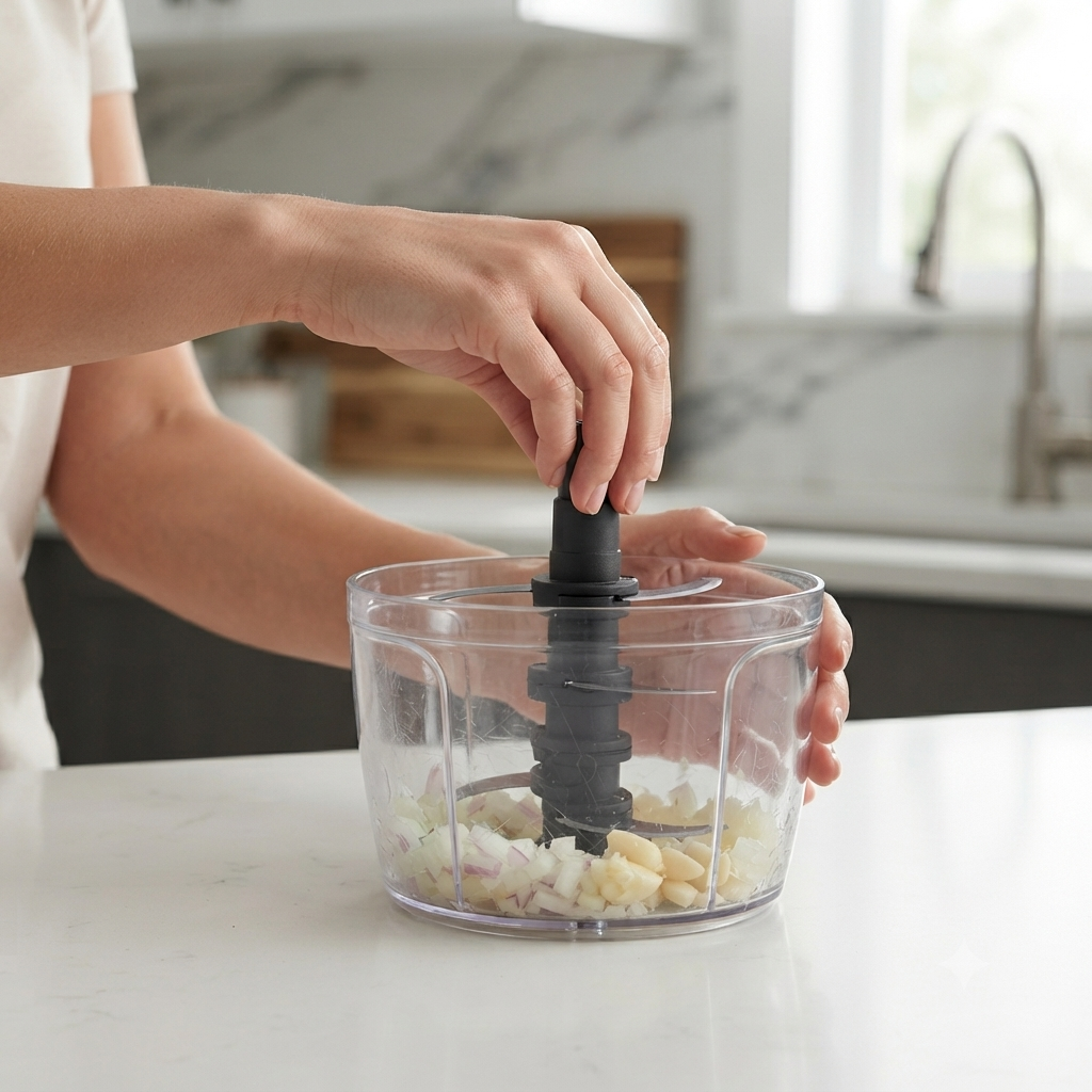 Manual Food Chopper – Fast Meal Prep with 1000ml Capacity