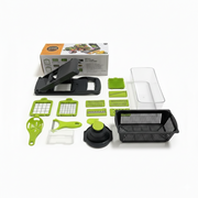 16-in-1 Vegetable Chopper – Fast Prep Set with Stainless Steel Blades
