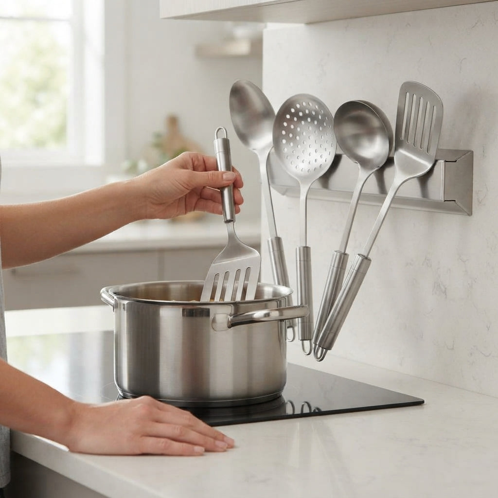5-Piece Kitchen Utensil Set – Everyday Cooking in Stainless Steel