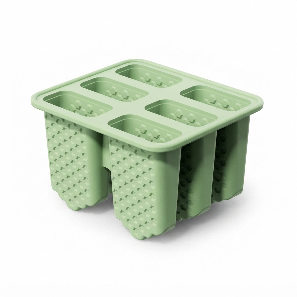 Silicone Popsicle Molds – Easy-Release Ice Pop Maker with 6 Reusable Sticks