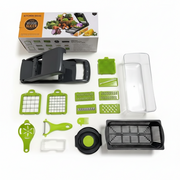16-in-1 Vegetable Chopper – Fast Prep Set with Stainless Steel Blades