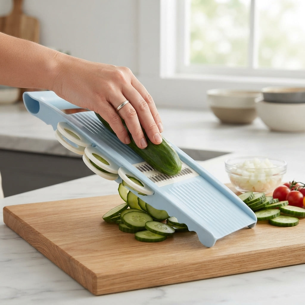 5-in-1 Vegetable Slicer – Easy Food Prep with Multi-Blade Design
