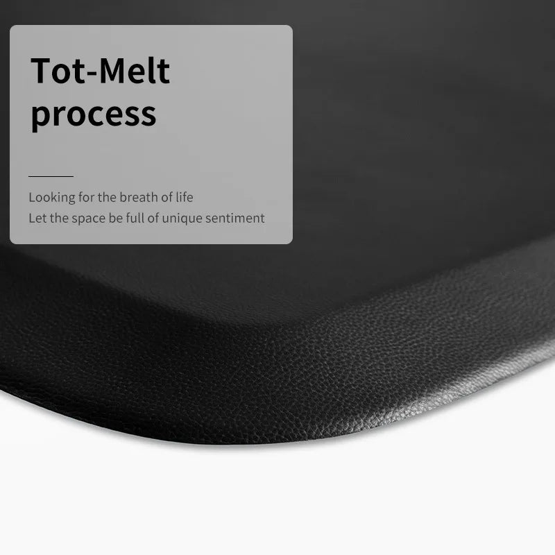 1.8Cm PU Leather Anti-Fatigue Waterproof Kitchen Mat Rug