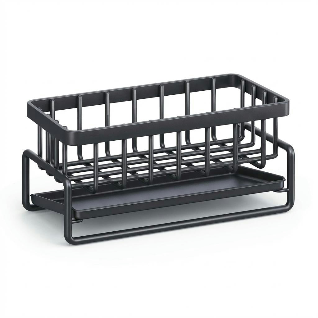 Kitchen Sink Drain Rack – Tidy Countertop Storage with Drip Tray
