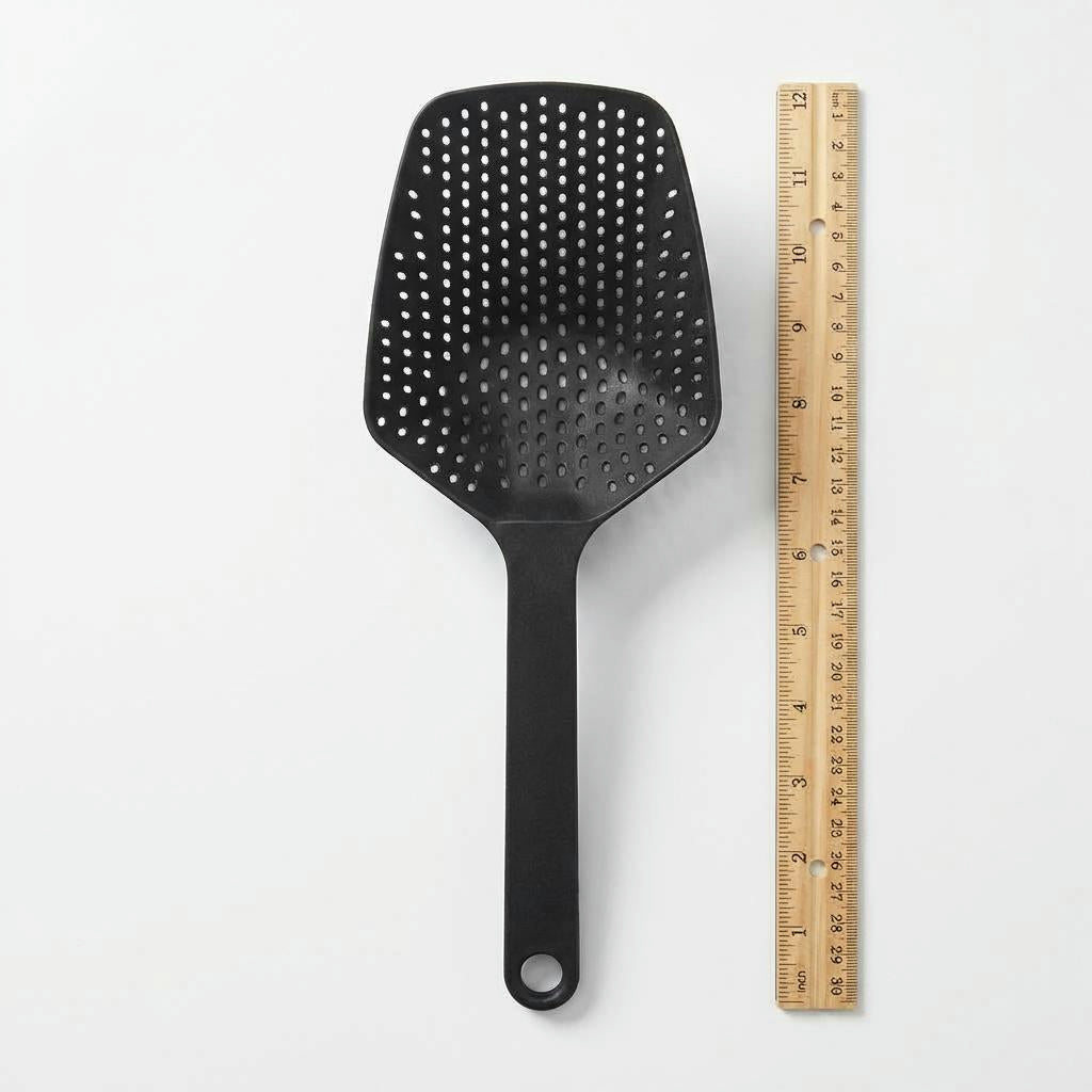 Large Strainer Spoon – Fast Drain Cooking Scoop with Mesh Basket