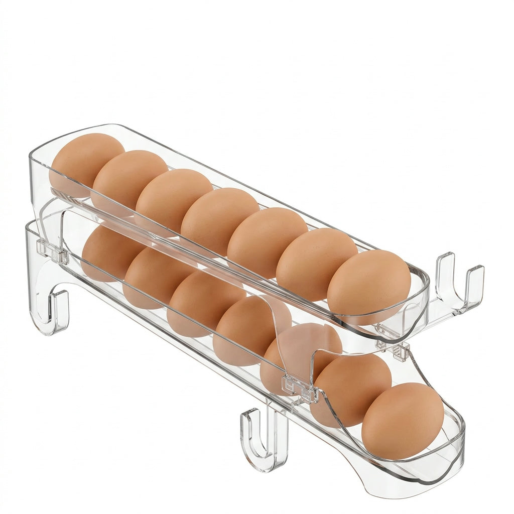 Rolling Egg Storage Rack – Space-Saving Fridge Organizer