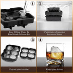 Load image into Gallery viewer, Silicone Ice Cube Trays with Lid – Large Whiskey &amp; Diamond Molds
