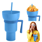 Load image into Gallery viewer, Snackies Stadium Tumbler – 2-in-1 Popcorn &amp; Drink Cup w/ Straw
